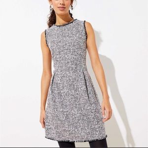 Loft tweed-look sheath dress with pockets